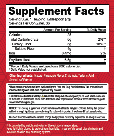 Colon Cleanse® Flavors Pineapple 9 oz. Powder