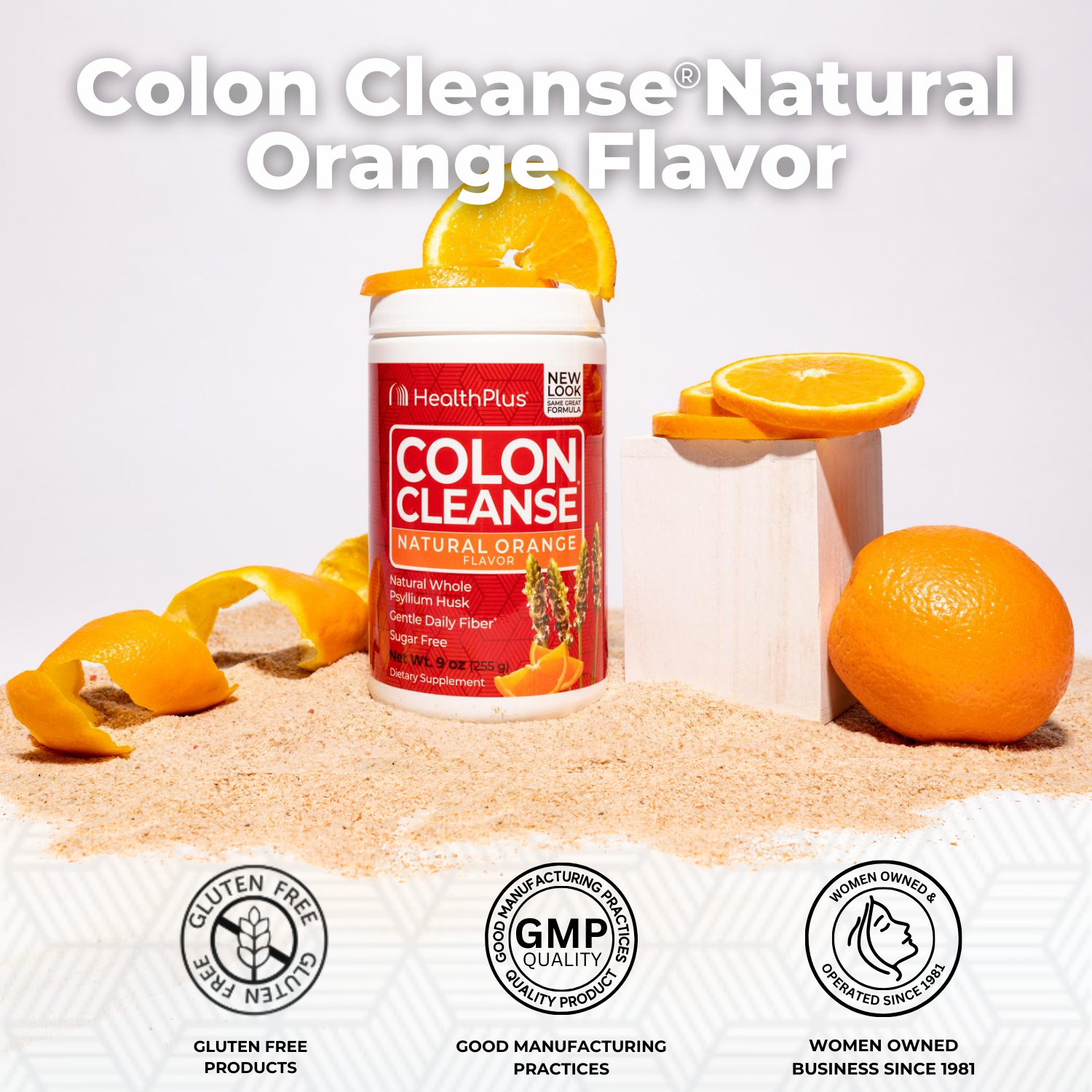 Colon Cleanse® Flavors Orange 9 oz. Powder - Health Plus - Health Plus Inc