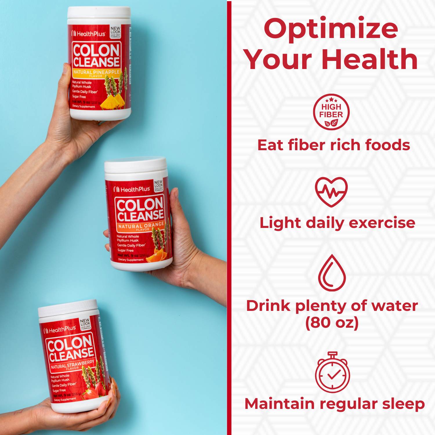 Colon Cleanse® Flavors Orange 9 oz. Powder - Health Plus - Health Plus Inc