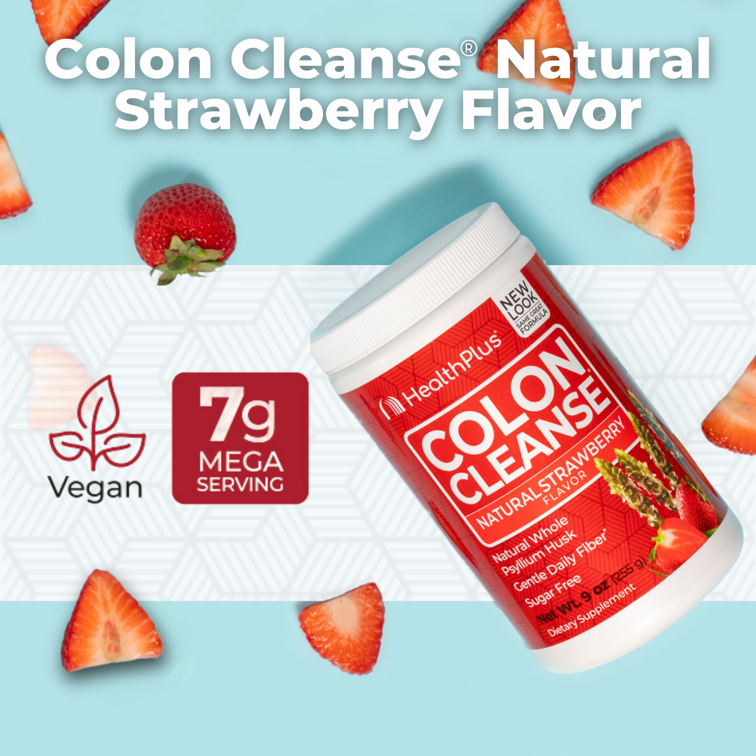 Colon Cleanse® Flavors Strawberry 9 oz. powder - Health Plus Inc