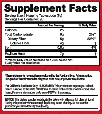 Pure Psyllium Husk Bag 24 oz. Powder