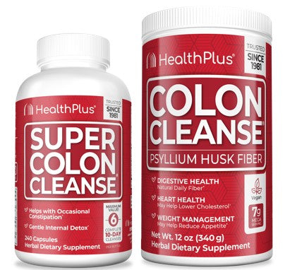 Health Plus Super Colon Cleanse (240 Capsules) & Colon Cleanse (12
