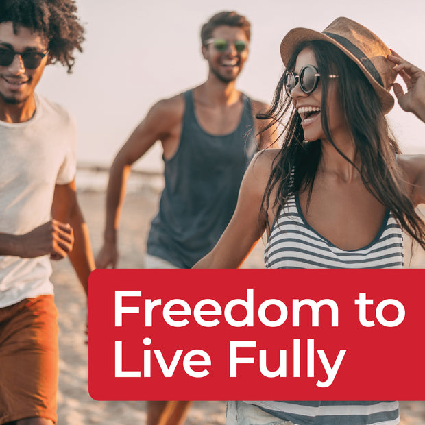 Three people running - Freedum to live fully