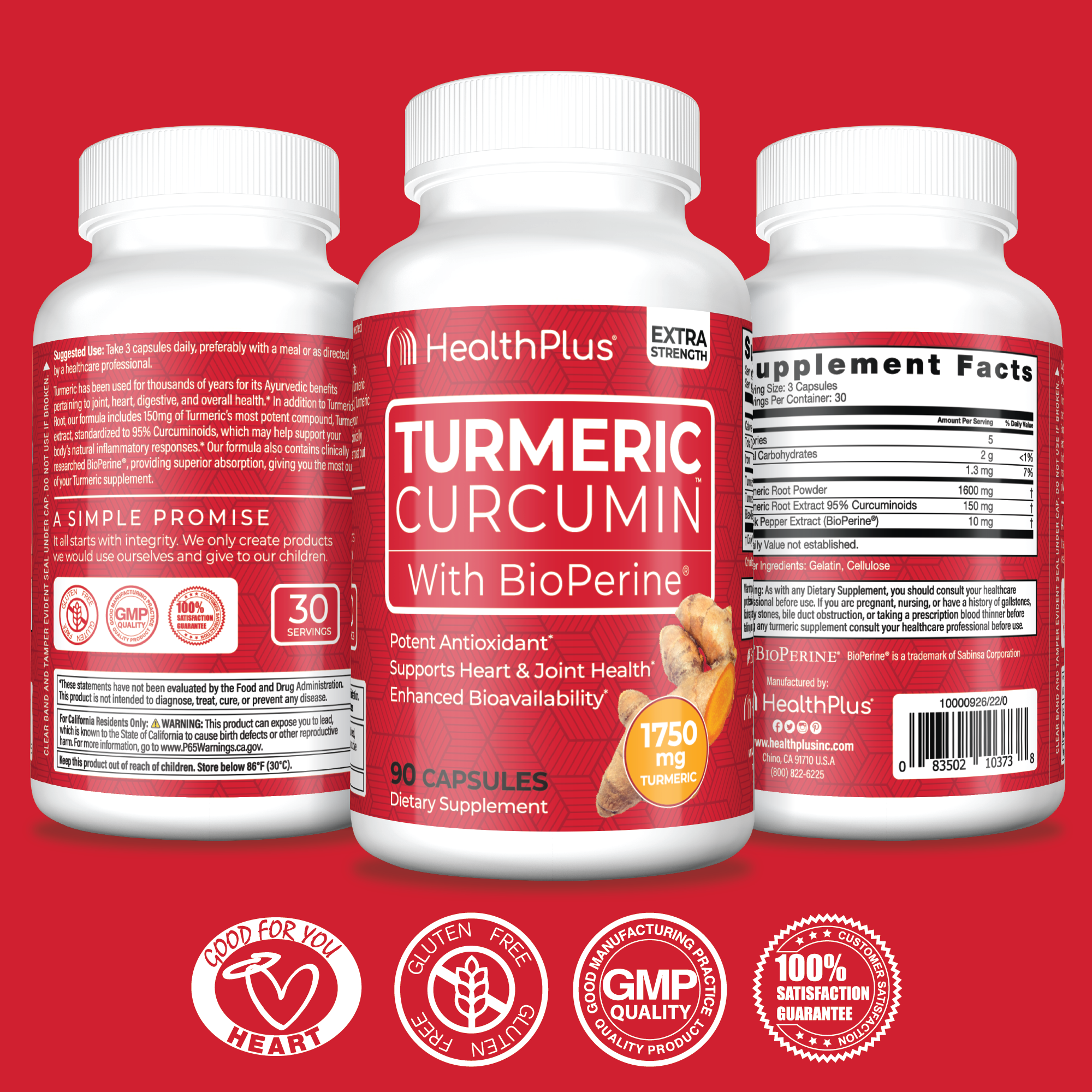 Turmeric Curcumin™ with BioPerine® - 90 Capsules